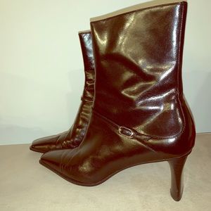 💄Nine west size 9 black buckle ankle boots 💄